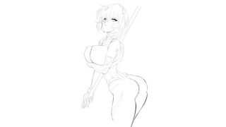 [Hentai] Rei Ayanami of Evangelion has huge breasts and big tits, and a juicy ass !